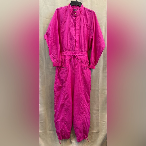 Athleta x Alicia Keys Hot Pink Track Suit/ Jumpsuit - Picture 1 of 7